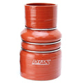 HPS Performance Products HPS 2 - 2-1/2" ID, 6" Length, Silicone Charge Air Cooler CAC Hose Double Hump Reducer Coupler Bellow Hot Side, Ultra High Temp 4-ply Aramid Reinforced, 51mm - 63mm ID