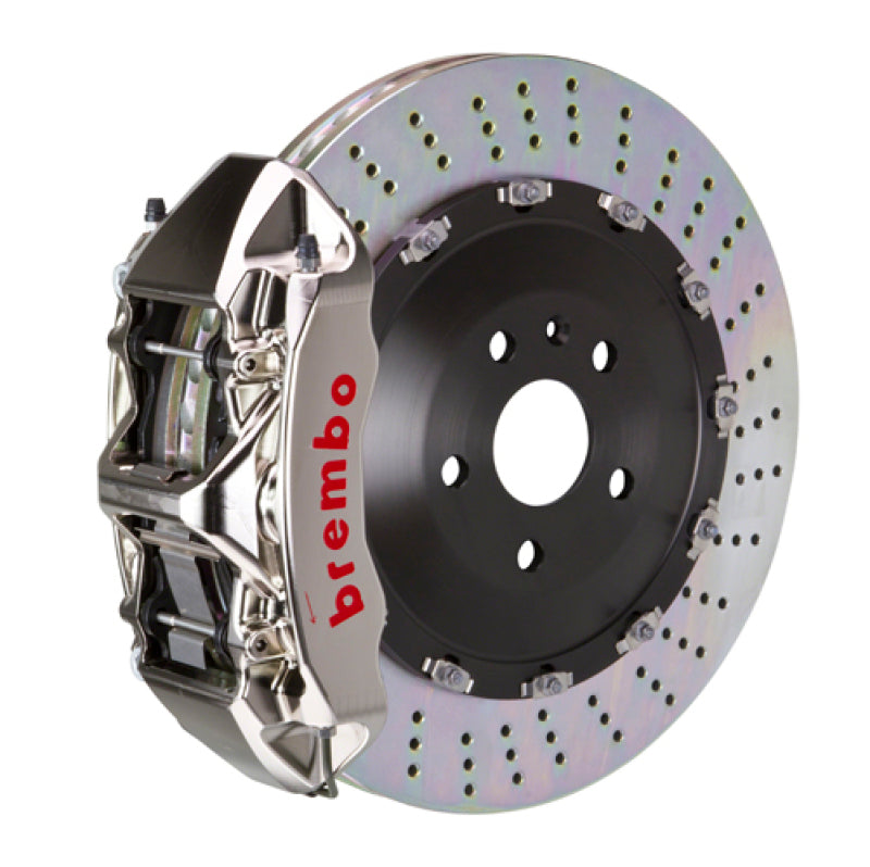 Brembo SS Front GTR BBK 6 Piston Billet405x34 2pc Rotor Drilled- Nickel Plated 1N1.9538AR