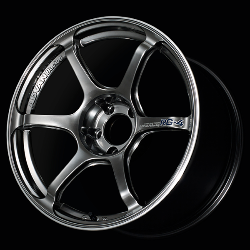 Advan RG-4 17x7.5 / +45 Offset / 5x100 / 57.1mm Bore / Racing Hyper Black and Ring YA47F45DHBR