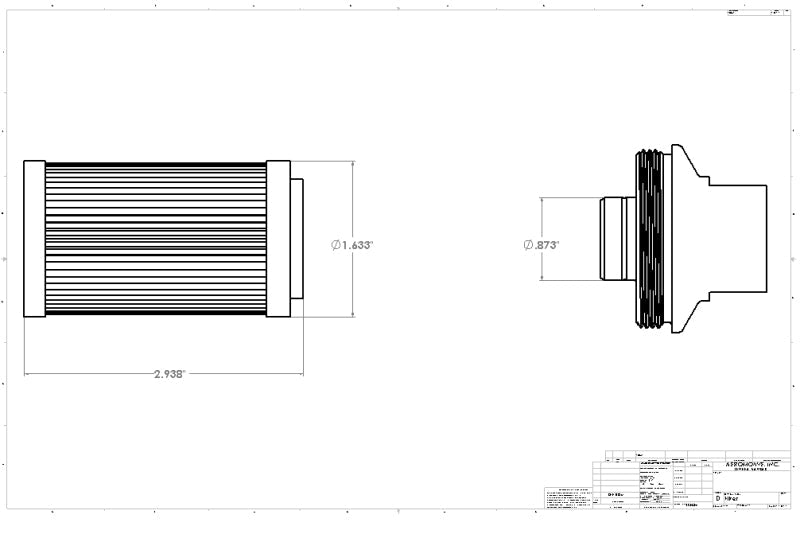 Aeromotive 100 Micron, ORB-10 Black Fuel Filter