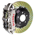 Brembo 04-08 S4 (B6/B7) Front GTR BBK 6 Piston Billet355x32 2pc Rotor Drilled- Nickel Plated 1M1.8032AR