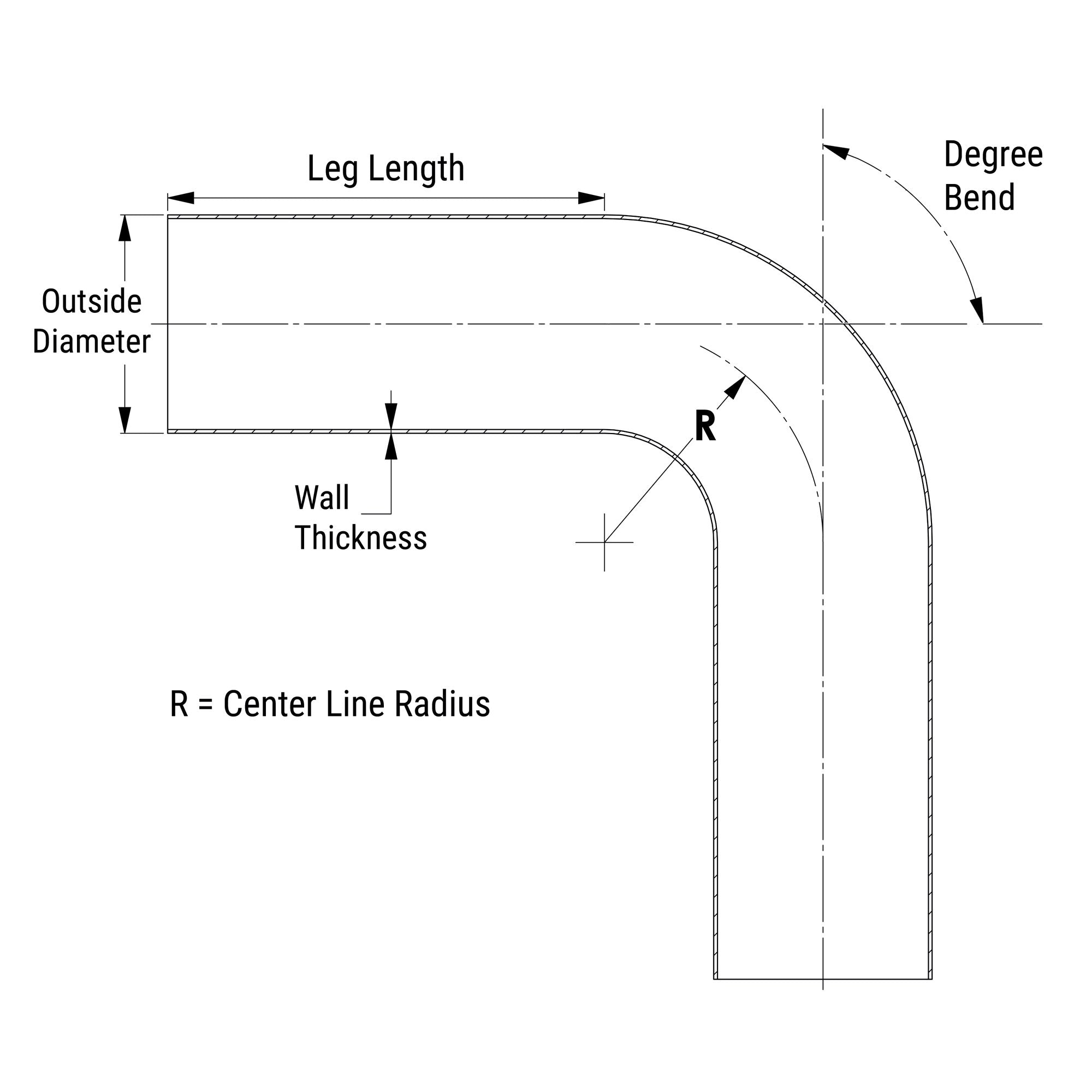HPS Performance Products HPS 2" OD 20 Degree Bend 6061 Aluminum Elbow Pipe Tubing 16 Gauge w/ 3 1/8" CLR