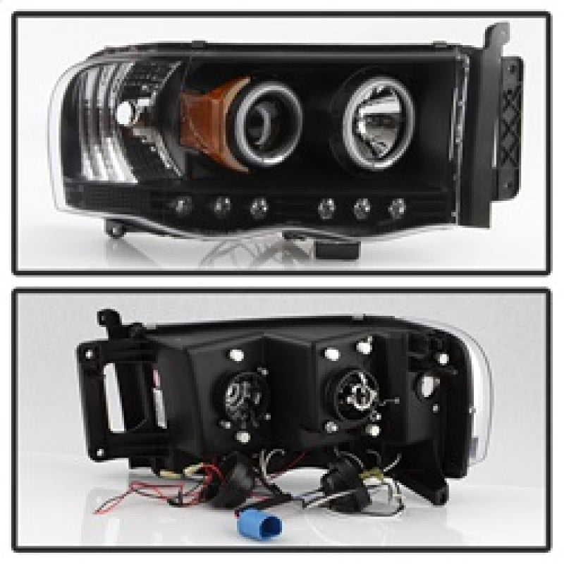 Spyder Dodge Ram 1500 02-05/Ram 2500 03-05 Projector Headlights LED Halo LED Blk PRO-YD-DR02-HL-BK 5009975