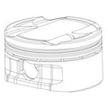 CP Piston & Ring Set for 4G63 2G-Bore (85.5rmm)-Size (+.5) CR 8.5 SINGLE PISTON SC7229-1