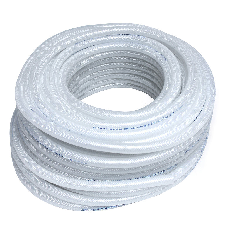 HPS High Temp 5/8" ID (16mm) Reinforced Silicone Heater Hose Clear- 50Feet