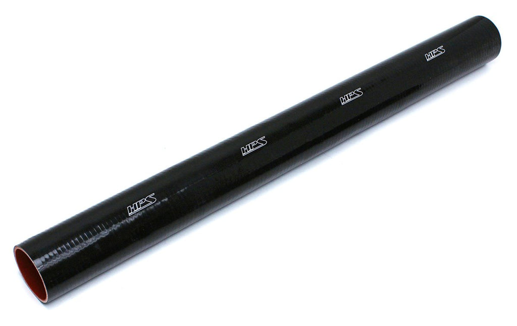 HPS 3-1/2" ID, 3 Feet Length, Silicone Straight Coupler Coolant Tube Hose, High Temp 4-ply Reinforced, Black, 89mm ID